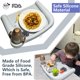 thumbnail image 2 of FAILUN Bandeja de comedor de silicona para bebé, compatible con la silla de mesa rápida Inglesina y otras sillas altas con gancho, bandeja para bebé con silla de mesa rápida portátil con clip, apta pa, 2 of 5