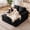 Black, variant on Oversized Chaise Lounge Sofa Bed with Cup Holders, 57.5” Modern Corduroy Couch, Multi-Functional Sleeper Chair with 4 Pillows for Living Room, Bedroom, Apartment
