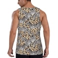 thumbnail image 3 of Xecao Zebra Men's Tank Top Workout Quick Dry Sleeveless Gym Jogging Muscle Shirts Summer Swim Beach Tops, 3 of 9