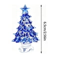 thumbnail image 6 of Tabletop Christmas Tree, Glass Mini Christmas Tree Figurine for Desk Bookshelf Mantel and Holiday Table, Blue, 2.56 x 1.57 x 1.57 in, 6 of 6