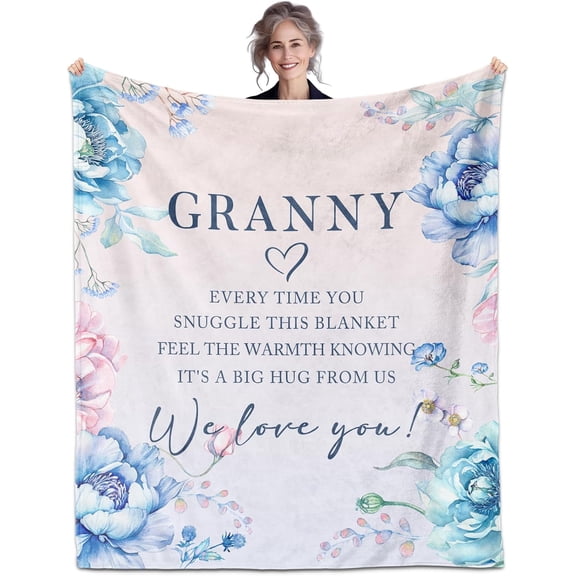 Granny Gifts, Granny Birthday Gifts, Granny Blanket 60" x 50", Grandma Gifts for Granny, Mother''s Day Granny Gifts, Granny Gifts from Grandkids, Gifts for Granny Christmas