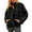 Black, variant on PUWEI Women's Oversized Lightweight Puffer Jacket Coat Warm Full Zip Long Sleeve Down Coat