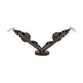 thumbnail image 4 of Meyda 151650 19 in. Josephine 2 Light with Crystals Wall Sconce, Antique Iron Gate, 4 of 4