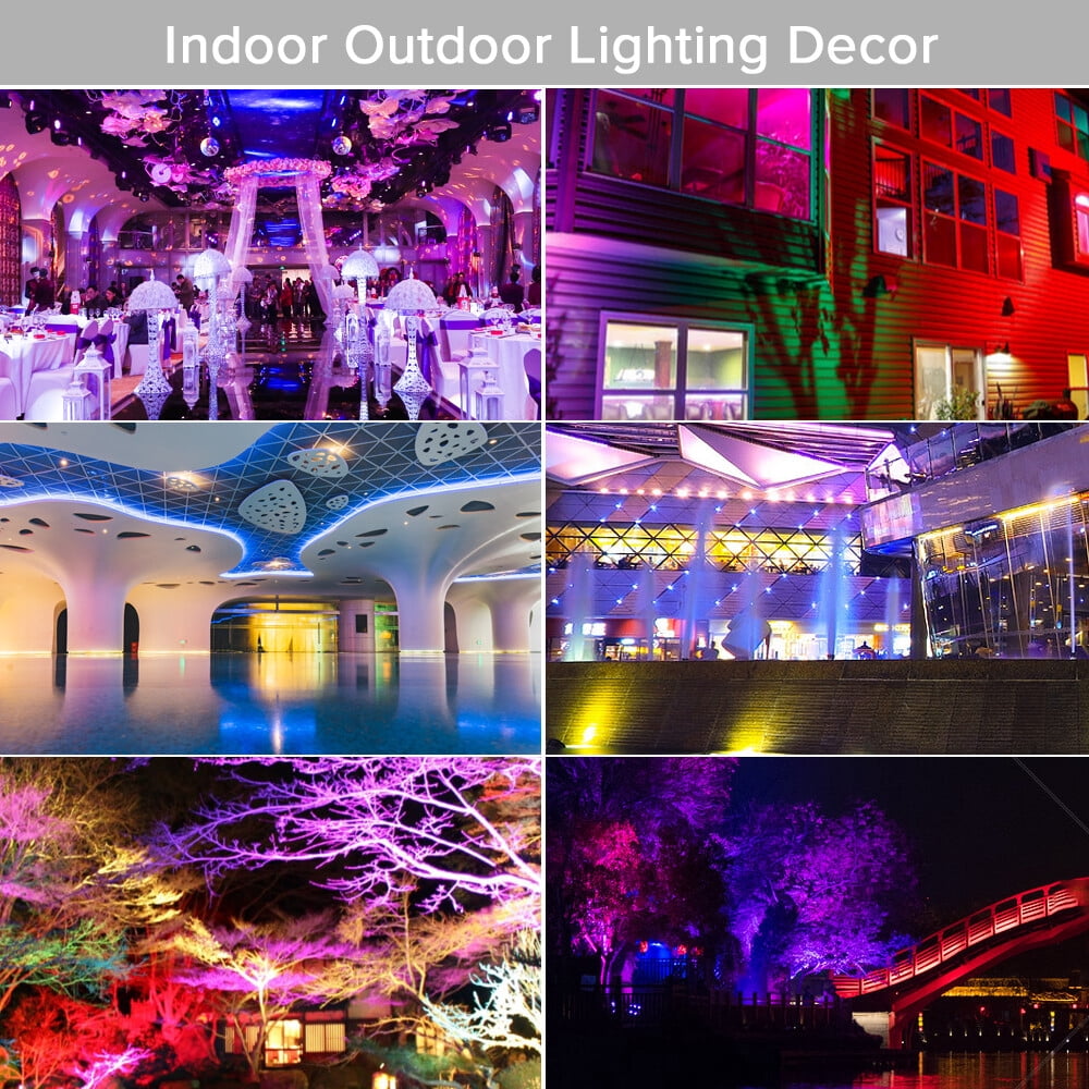 SANSI 70W LED Flood Light Outdoor, RGB Color Changing Exterior Light, Remote Control Floodlight, Indoor Outdoor Christmas Decoration Lights