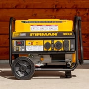 FIRMAN P03613 4550/3650W Gas Portable Generator 4550W Recoil Start 120V with CO Alert
