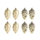 thumbnail image 3 of 8 Uds adornos de cono de pino BLESIY decoración navideña Colgante de Navidad oro, 3 of 8