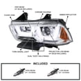 thumbnail image 5 of Spec-D Tuning Dual Halo LED Chrome Projector Headlights Compatible with 2011-2014 Dodge Charger, Left + Right Pair Headlamps Assembly, 5 of 7