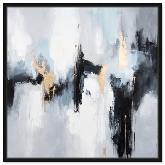 Turbulence II Canvas Elegant Abstracts by Art Remedy, Black Frame, 12 x 12