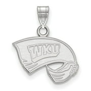 Petit pendentif en argent sterling LogoArt Western Kentucky University