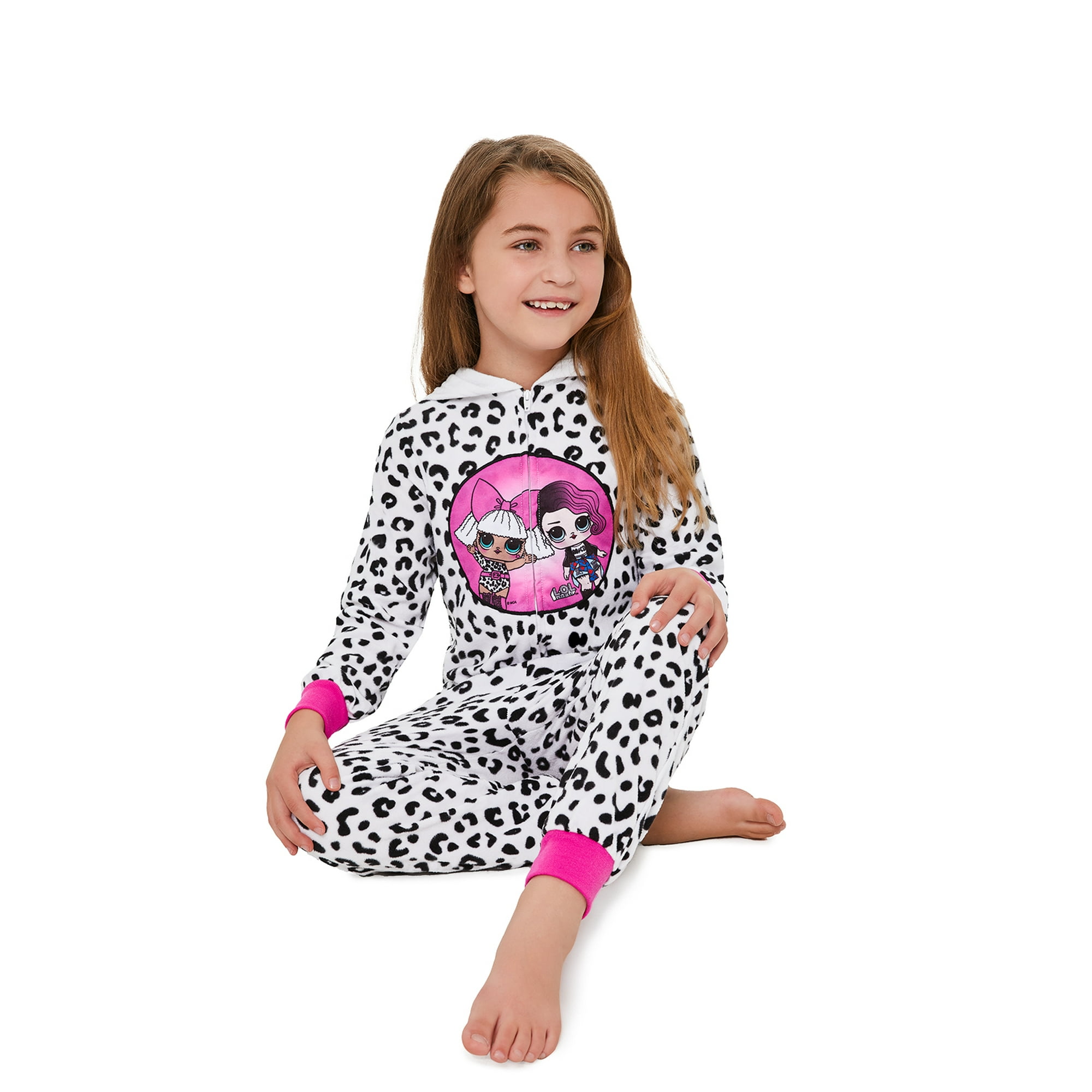 LOL Surprise Girls Onesie 3D Hood White Size 6 Walmart