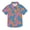 Groovy Retro Daisy Flower, variant on Dailycode Small Short Sleeve Button Down Shirts Neon Green Shark and Palm Trees Casual Shirt 3-10 Years