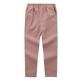 thumbnail image 2 of Jalioing Toddler Kids Dress Golf Pants Elastic Waist Straight Leg Trousers Boys Girls Solid School Uniform Pants, 2 of 7