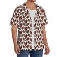 thumbnail image 2 of Sikiie A Rooster With Chickens Men's Cuban Shirt, Hawaiian Shirts, Business Casual Button Down Shirts, Short Sleeve Shirt-XX-Large, 2 of 5
