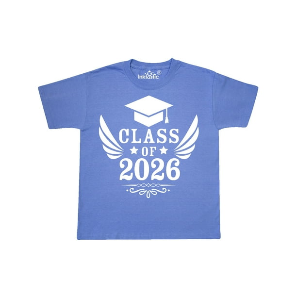 Class of 2026 with Graduation Cap and Wings Youth T-Shirt - Walmart.com ...