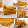 thumbnail image 5 of Dvumao Muslin Blanket With Ruffle Soft Breathable Cotton, 5 of 7