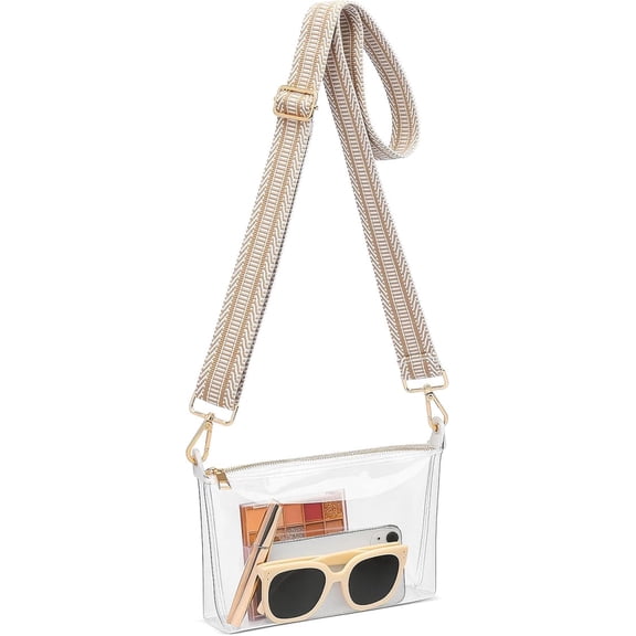 Clear Purse for Women, Clear Crossbody Bag Stadium Approved, Small Transparent Handbag for Concert Event Festival