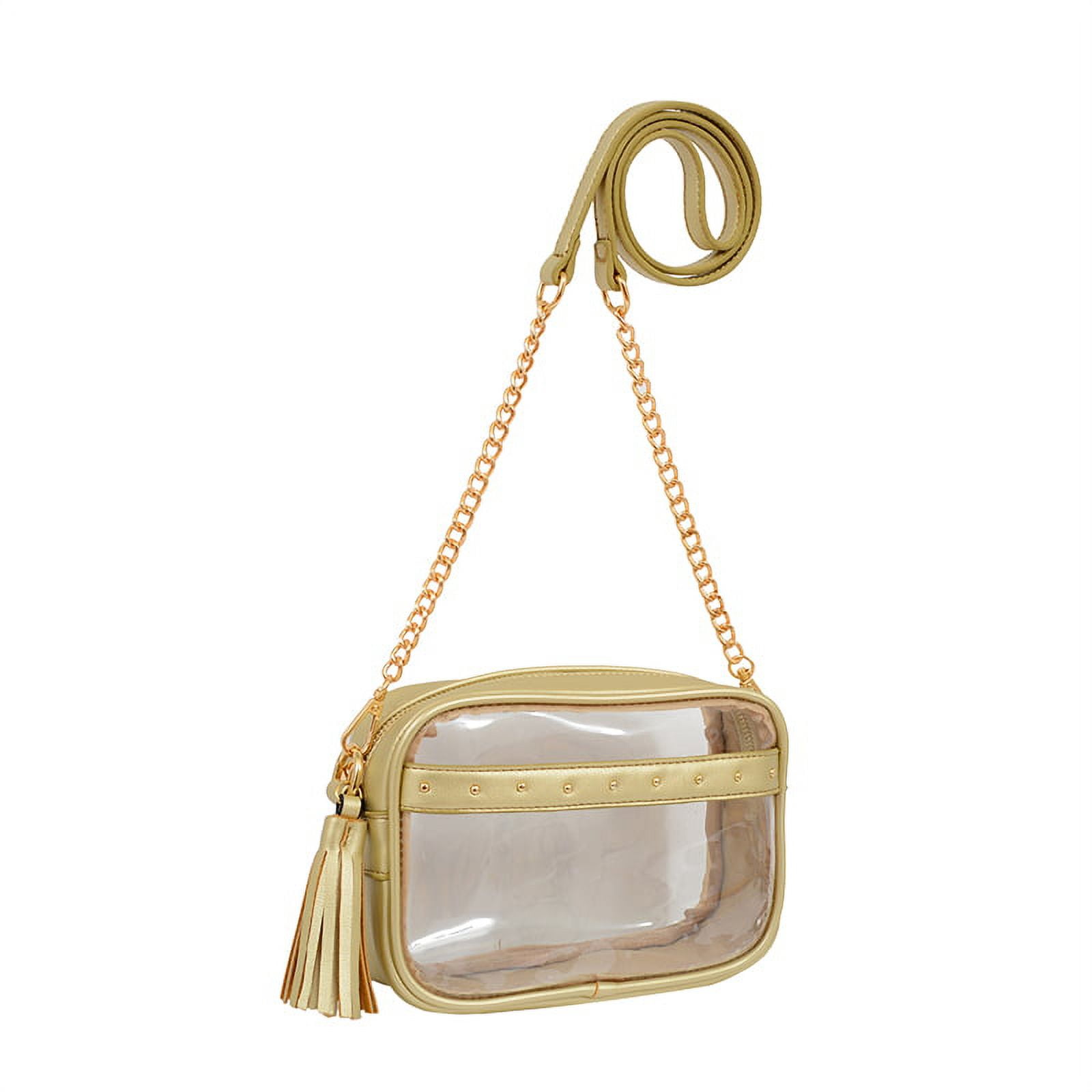 Clear Purse | Clear purses, Purses, Gold bag