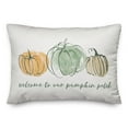 thumbnail image 2 of Creative Products Welcome to Our Pumpkin Patch Watercolor Pumpkins 14x20 Spun Poly Pillow, 2 of 3