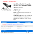 thumbnail image 2 of Right Exhaust Manifold - Compatible with 2007 - 2017 GMC Sierra 3500 HD 2008 2009 2010 2011 2012 2013 2014 2015 2016, 2 of 2