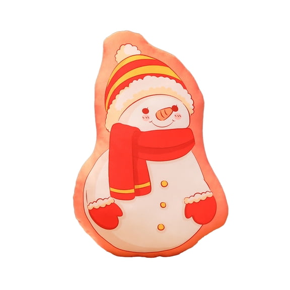 Virelaxpo Cute Christmas Character Plush Pillow with Double-Sided Print, Soft Cotton Fill for Home Decor and Festive Ambience