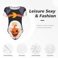 thumbnail image 4 of Rateoe Halloween Gnomes Printed Women Rash Guard Short Sleeve,Tummy control Swimsuit Surfing Swimsuit Bathing Suit Short-sleeved Onesie UPF 50+ -Small, 4 of 7