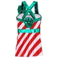 thumbnail image 7 of YiZYiF Girls Boys Christmas Santa Candy Costume Stripes Dance Leotard Biketard Gymnastics Bodysuit Red 6, 7 of 7