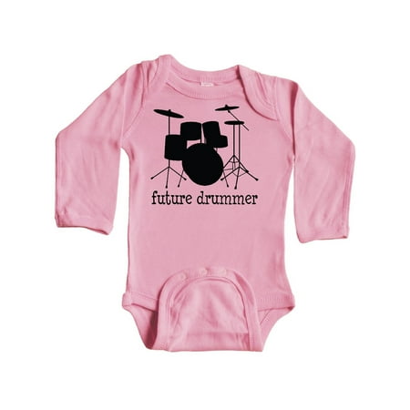 

Inktastic Future Drummer Gift Baby Boy or Baby Girl Long Sleeve Bodysuit