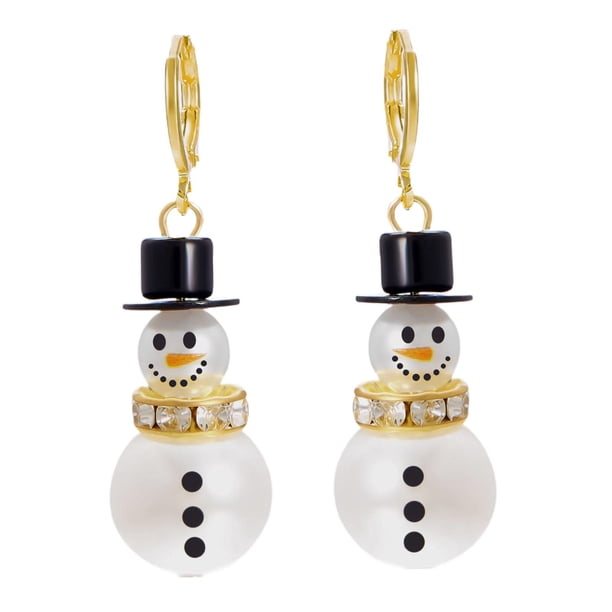 Pendientes colgantes Pendientes navideños Accesorios de tela Pendientes navideños para Navidad Redondo