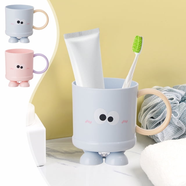 Vaso para Enjuague Bucal, Vaso Ergonómico de Viaje, Vaso Antideslizante para Cepillado, Vaso Compacto y Portátil, Ideal para Uso Diario o Actividades Al Aire Libre, Ideal para Parejas o Familias.