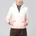 thumbnail image 6 of Hvyesh Plus Size Packable Puffer Jacket Women Gradient Down Coat Lightweight Full Zip Winter Coats Quilted Puffer Jackets, 6 of 7
