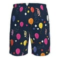 thumbnail image 6 of Kll Colored Balloons Men'S Casual Summer Beach Shorts Hawaiian Shorts With Pockets-3x-Large, 6 of 9