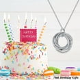 thumbnail image 3 of Birthday Gifts for Women, Sterling Silver Chain Circles Necklace 30th 40th 50th 60th 70th 80th 90th Birthday Necklace for Her Woman 30 40 50 60 70 80 90 Years Old Birthday Gifts for Women, 3 of 6
