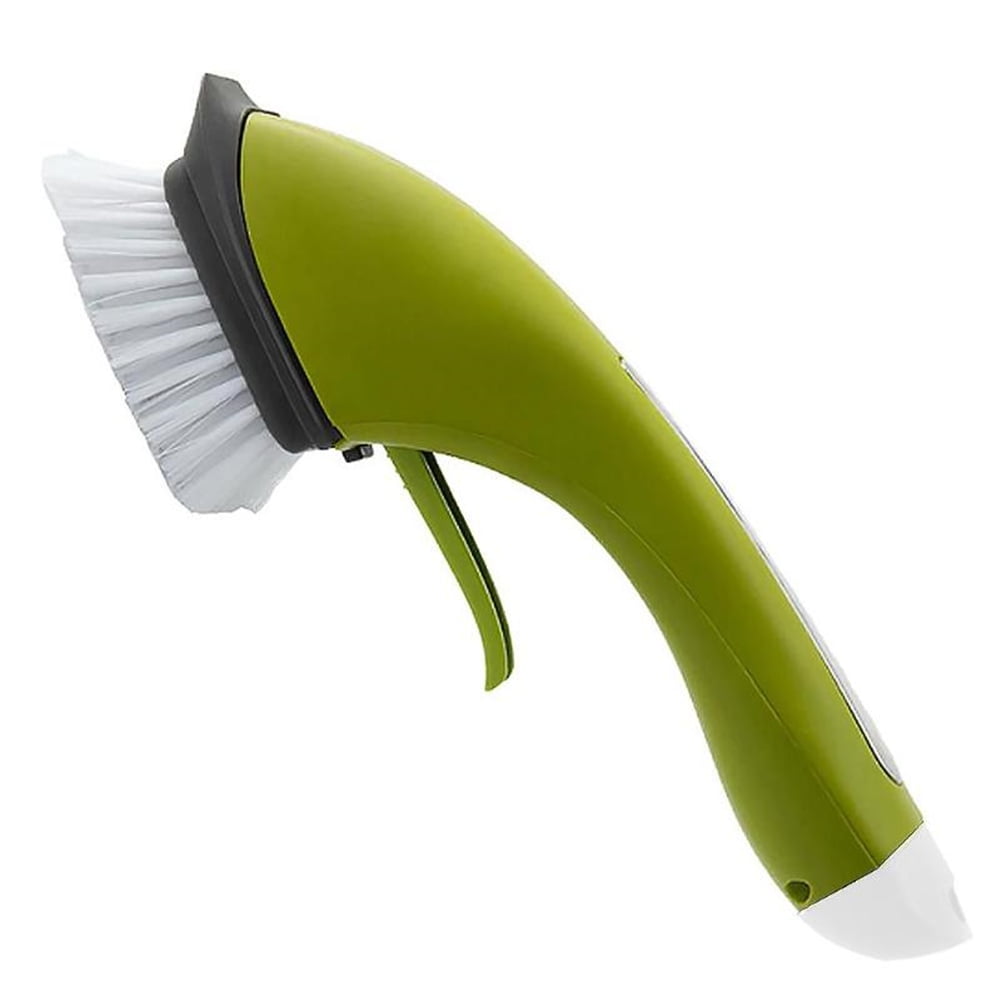 Long Handle Cleaning Brush Liquid Soap Dispenser Scrubber Dish Washing