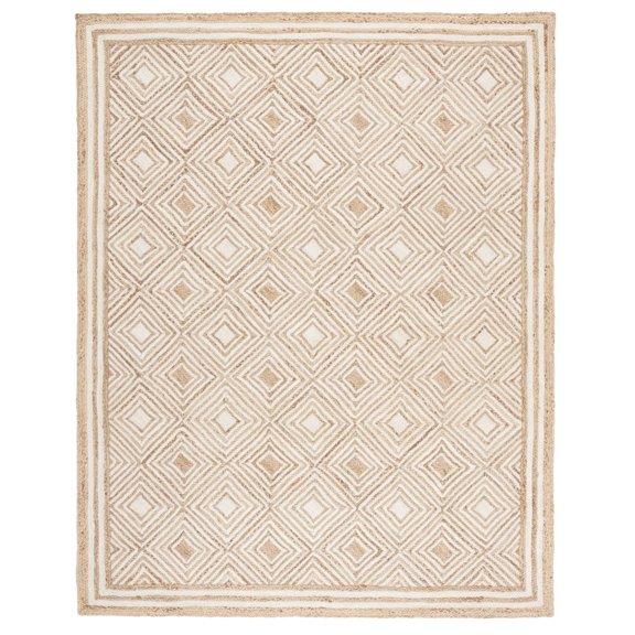 SAFAVIEH Natural Fiber Lailee Geometric Area Rug, Natural/Ivory, 6' x 9'