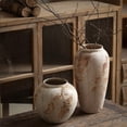 thumbnail image 3 of Rustic Distressed Ceramic Vase | 7.9" Tall Decorative Flower Vase for Home Decor, Living Room, Entryway | Handcrafted Earthy Finish, 3.9" Opening  No-Hole Design, Suitable for Dried Flowers and Hydro, 3 of 5