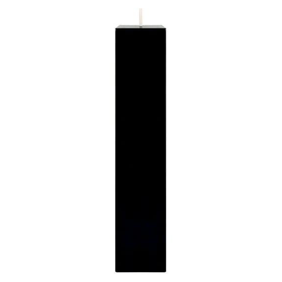 Mega Candles 1 pc Unscented Black Square Pillar Candle, Hand Poured Premium Wax Candles 2 Inch x 9 Inch, Home Décor, Wedding Receptions, Baby Showers, Birthdays, Celebrations, Party Favors & More
