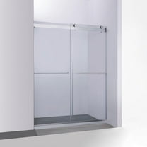 Vinnova Design Spezia 64" W x 76" H Double Sliding Frameless Shower Door in Polished Chrome