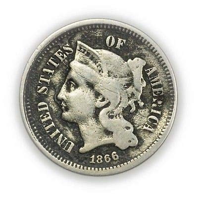 1865-1876 Níquel Tres Cent Pieza G/VG REEDERSONG REEDERSONG