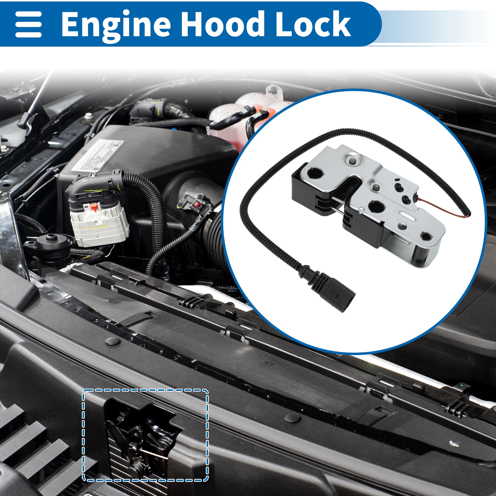 Unique Bargains Hood Latch Assembly for Volkswagen Tiguan 2008-2018 Engine Hood Lock