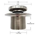 thumbnail image 6 of Westbrass Universal 1-3/8" Tip-Toe Bathtub Drain with Two-Hole Faceplate and 1-1/2" Adapter, Polished Nickel, 6 of 11