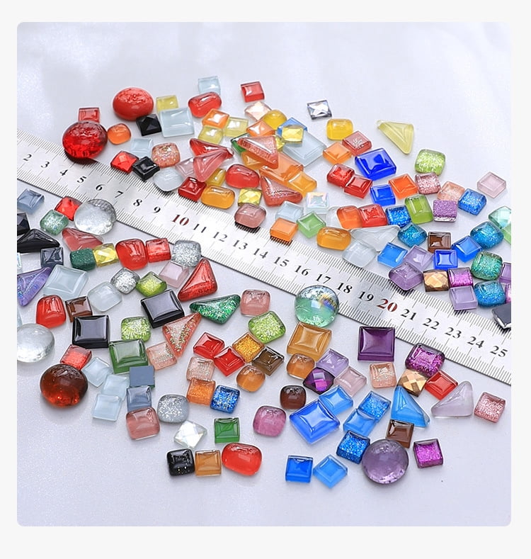 Zhuge 2.2LB Assorted Colors Irregular Crystal Glass Mosaic Tiles, DIY-Friendly Craft Supplies for Mosaic Making Projects, Home Decor Accents & Art Creations, Black and Coffee