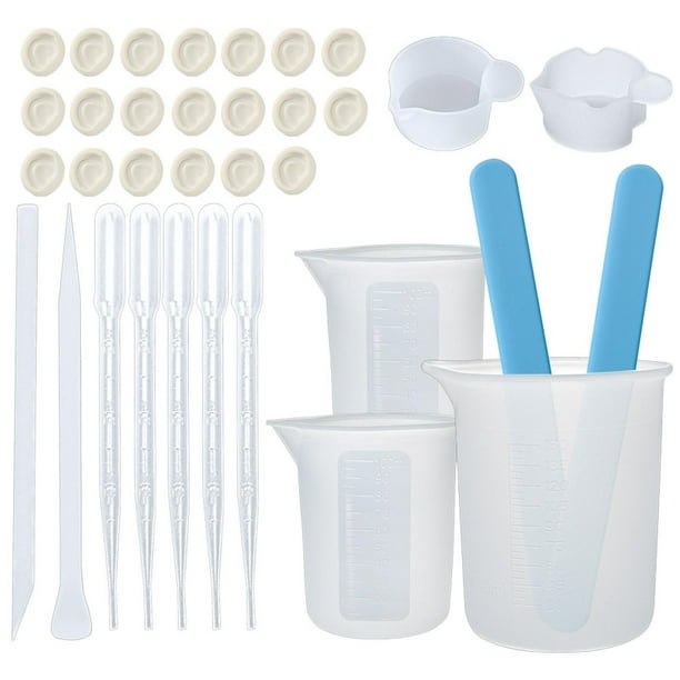 Silicone Resin Measuring Cups Tool Kit 100&150ml Measure Cups Silicone