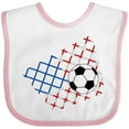 thumbnail image 3 of Inktastic Soccer Ball, Net with American Flag Colors Boys or Girls Baby Bib, 3 of 4