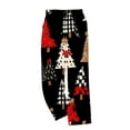 thumbnail image 4 of SwiftWear Christmas Plush Fleece Lounge Pants - Womens Sleepwear & Home Comfort Pj Bottoms Plus Size Loose Fit Pants with Holiday Prints, Soft Warmth in Multiple patterns Black, 4 of 4