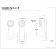 thumbnail image 2 of Kingston Brass CC3SE1 Vintage Wall Mount Tub Faucet Swivel Riser Elbow Coupler, Polished Chrome, 2 of 2