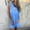 Light Blue, variant on Women's Summer Dress, Sleeveless V Neck Mini Dress, Casual Pocket Dress in Linen Cotton Blend, Relaxed Fit