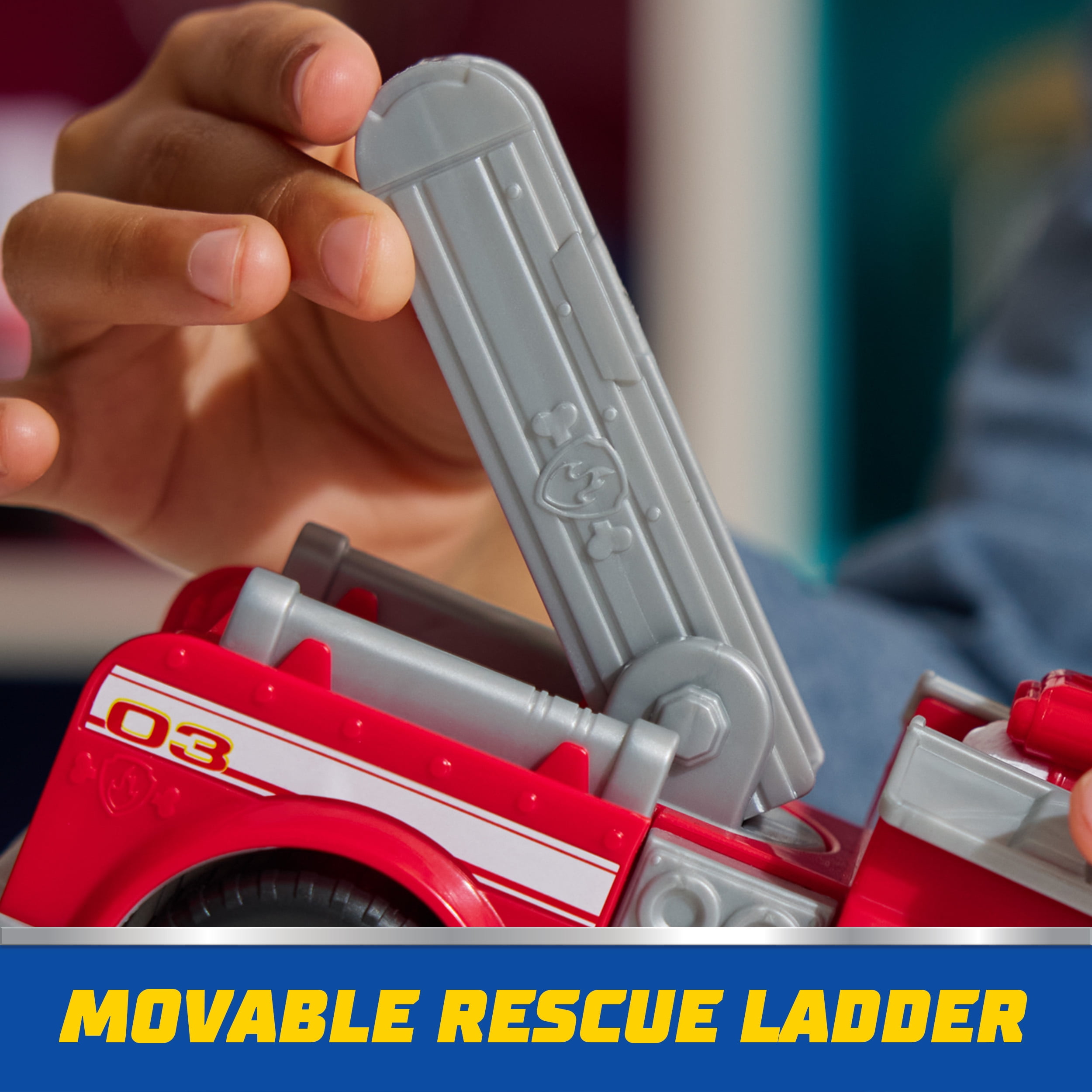 PAW Patrol Fire Truck with Collectible Marshall Figure, Sustainably Minded Toys for Kids Ages 3+, Marshall’s Firetruck