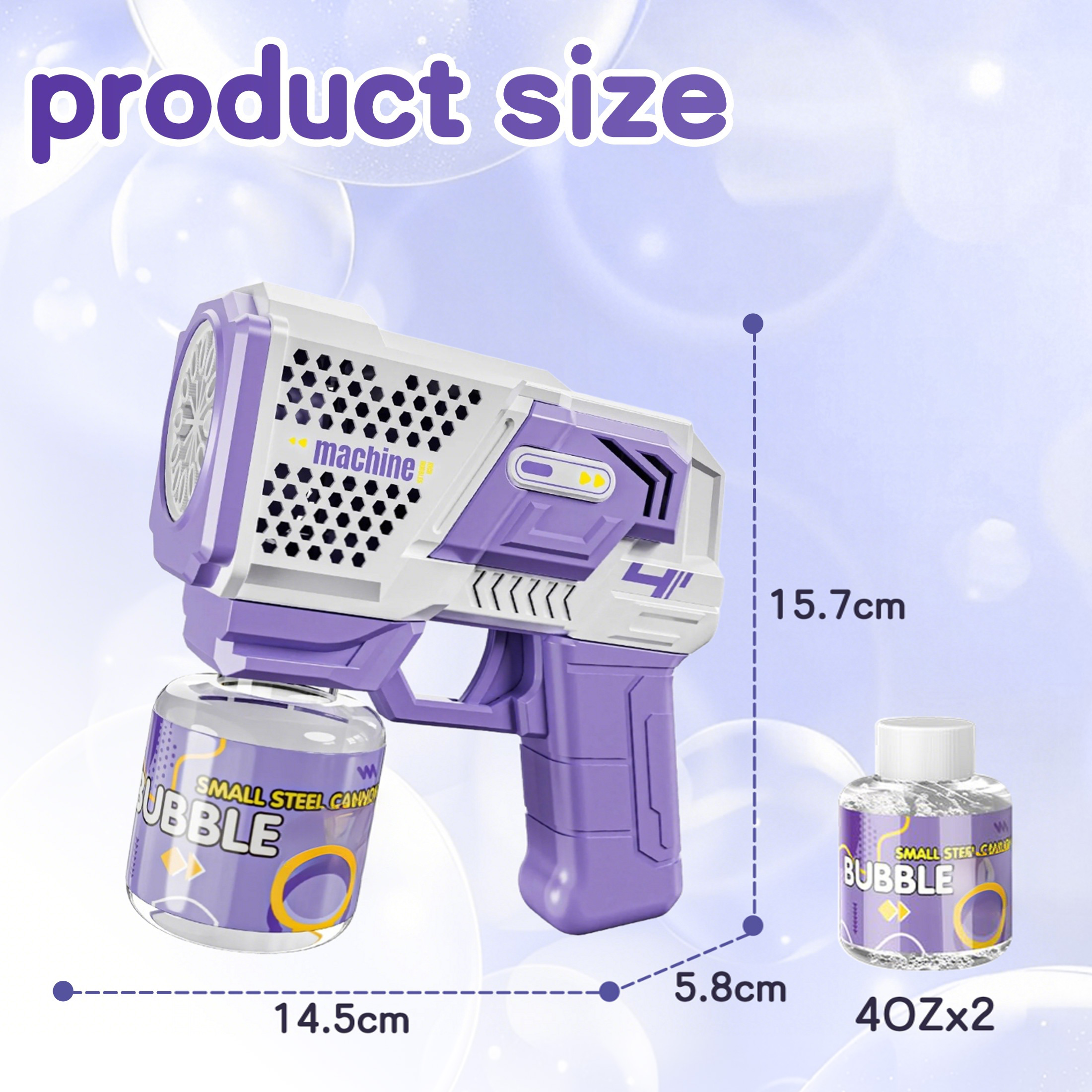 KOPPOP Automatic Bubble Machine with Light-Up Bubbles photo 6