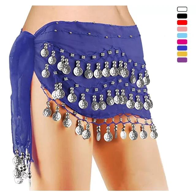 Fajilla Bellydance Monedas Danza Árabe Chifon Falda Zumba