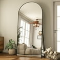 thumbnail image 6 of YVANLA 78"x35" Arched Full Length Floor Mirror with Stand , Black, 6 of 6